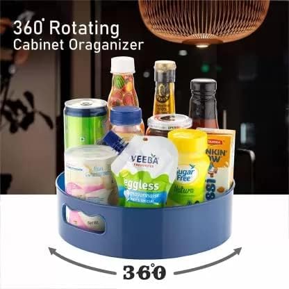 360° Rotating Organizer Tray – Multi-Function Kitchen & Cosmetics Organizer | Lazy Susan Turntable Storage Tray (Multicolor)