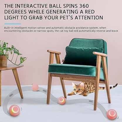 Intelligent Cat Toy Ball – 360° Rolling Fun, Interactive & Automatic (Pack of 1)