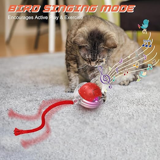 Electric Automatic Cat Ball Toy – Interactive Multicolor Rolling Toy for Cats at Home