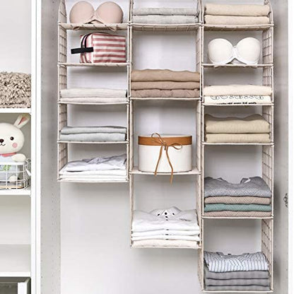 5 Layer Folding Clothes Storage Rack – Hanging Wardrobe Organizer for Students, Dormitory & Home | Foldable Plastic Closet Shelves (White)