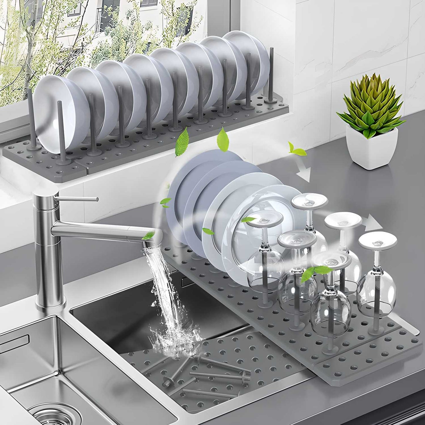 Kitchen Cupboard & Drawer Organizer – Pegboard Tray for Cabinets, Utensils & Kitchen Accessories