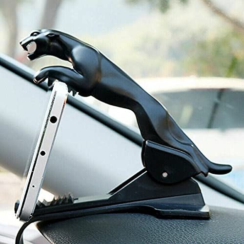 Jaguar Car Mobile Holder – Stylish Dashboard & Air Vent Mount | 360° Adjustable Universal Mobile Stand for All Smartphones (Black/Gold)