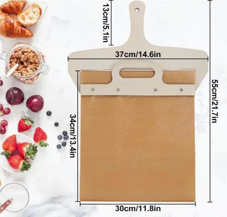 Wooden Pizza Paddle with Smooth Handle – Pizza Peel for Easy Transfer of Pizza, Bread & Pastry Crusts