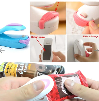 Hand Held Plastic Mini Heat Sealing Machine – Portable Bag Sealer for Food Storage & Snacks (Pack of 2)