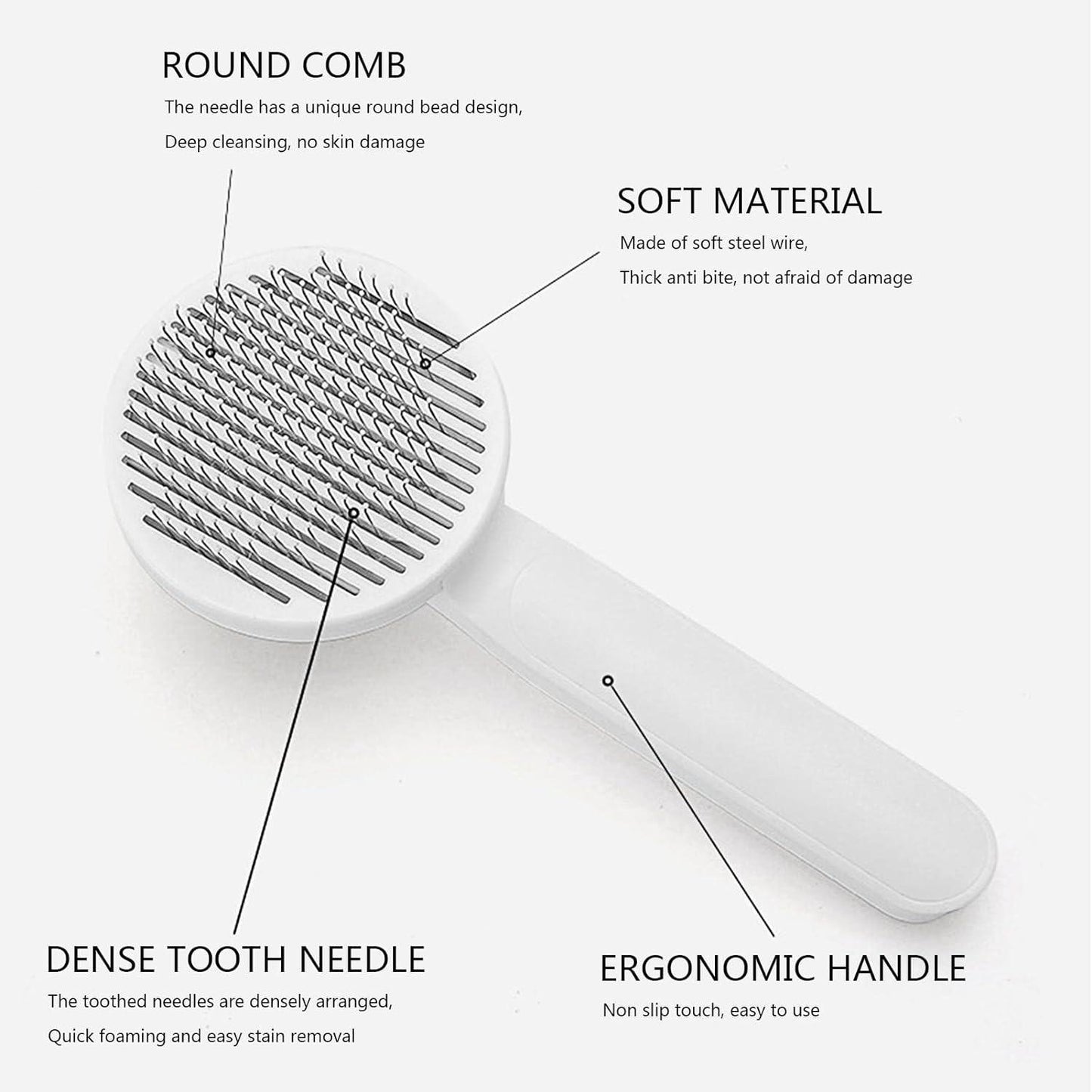 Pet Hair Removal Brush for Dogs & Cats | Reusable Self-Cleaning Lint Remover for Sofa, Carpet, Bed & Car Seat | Easy to Use & Eco-Friendly Fur Cleaner Tool