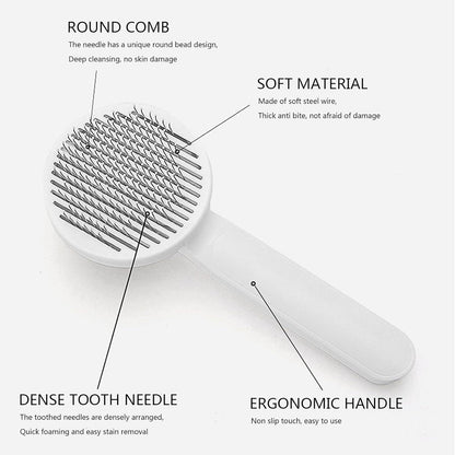 Pet Hair Removal Brush for Dogs & Cats | Reusable Self-Cleaning Lint Remover for Sofa, Carpet, Bed & Car Seat | Easy to Use & Eco-Friendly Fur Cleaner Tool