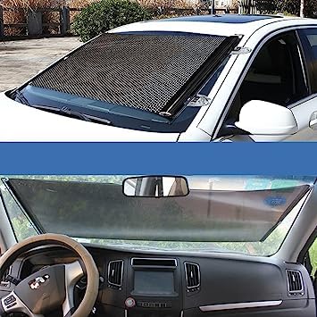 Universal Fit Magnetic Car Side Window Privacy Sunshade | UV Protection Car Window Curtain | Easy to Install, Foldable & Heat Resistant (Pack of 2)