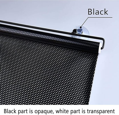 Universal Fit Magnetic Car Side Window Privacy Sunshade | UV Protection Car Window Curtain | Easy to Install, Foldable & Heat Resistant (Pack of 2)