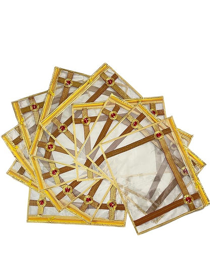 Saree/Suit Cover Bags for Storage – Single Packing with Secure Zipper Closure, Multicolor (Pack of 6) | Fabric Garment Organizer Pouch for Wardrobe