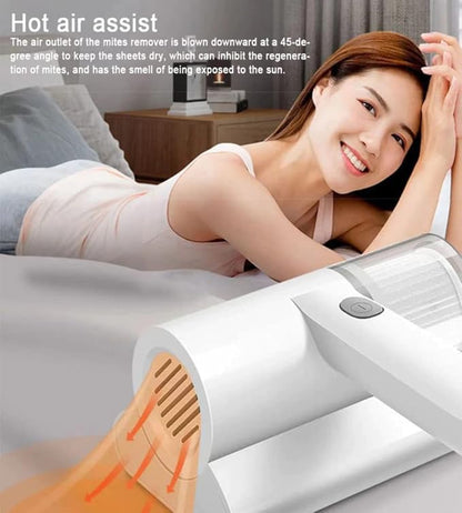 Portable Handheld Dust & Mite Remover – Wireless Rechargeable Vacuum Cleaner with Dust Suction Brush