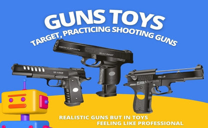 Action Force Toy Gun – Safe Plastic Bullets, Black & Yellow