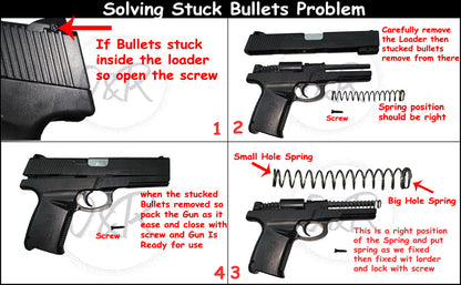 Action Force Toy Gun – Safe Plastic Bullets, Black & Yellow