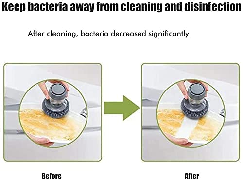 Soap Dispensing Dish Brush – Pressing Cleaning Brush with Built-in Liquid Storage for Dishes, Pots, and Kitchen Cleaning