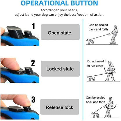 Heavy-Duty 500 cm Pet Leash for Dogs & Cats | Durable Nylon Strap with Comfortable Grip – Multicolor