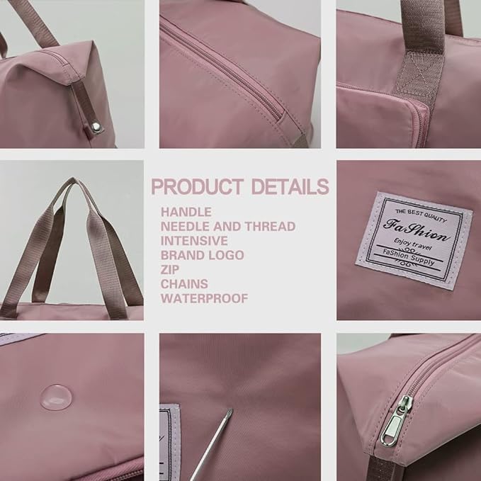 Waterproof Foldable Travel Duffel Bag – Lightweight Carry-On Luggage Tote for Gym, Sports, Weekend Trips & Travel