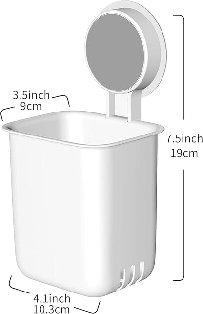 Punch-Free Toothbrush Holder Wall Mount – Multiuse Organizer for Toothbrushes, Toothpaste, Shavers, Razors & Makeup Brushes (Pack of 1)