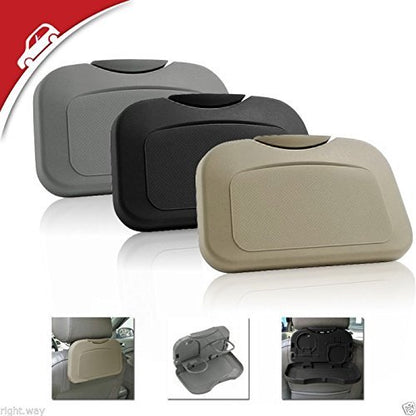 Car Back Seat Foldable Table Tray with Cup Holder | Portable Dining & Storage Tray for Travel and Long Drives