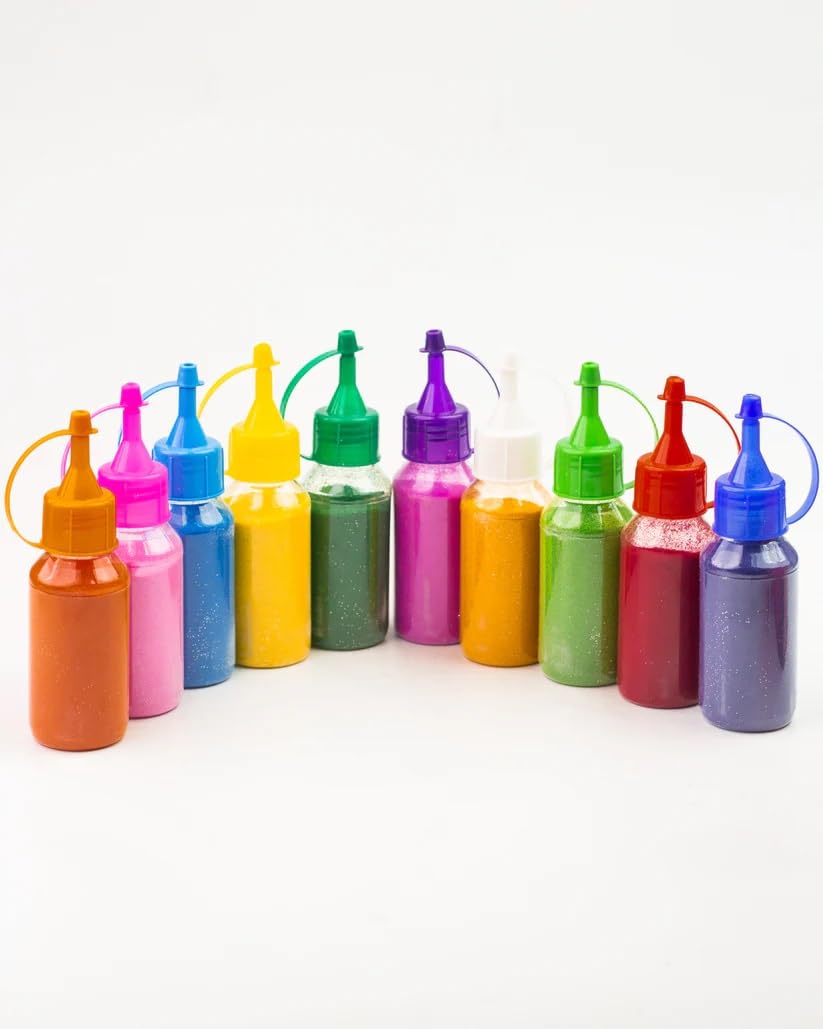 Rangoli Colour Powder Bottles – Pack of 10 (40gm Each) | Decorative Rangoli Powder for Diwali, Navratri, Pongal, Puja & Festival