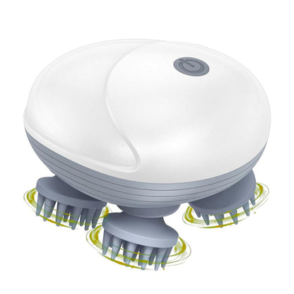 Cat & Dog Electric Massager | USB Rechargeable Pet Massage Brush | Relaxing 4-Head Rotating Design for Stress Relief & Improved Blood Flow