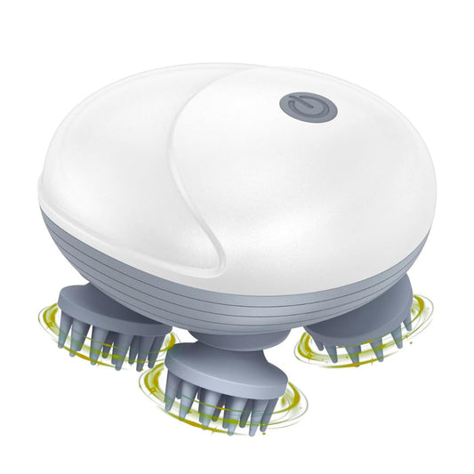 Cat & Dog Electric Massager | USB Rechargeable Pet Massage Brush | Relaxing 4-Head Rotating Design for Stress Relief & Improved Blood Flow