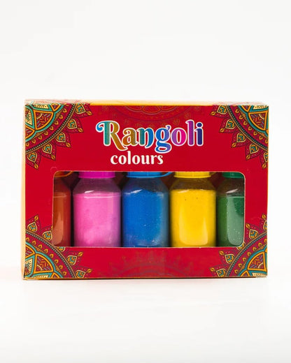 Rangoli Colour Powder Bottles – Pack of 10 (40gm Each) | Decorative Rangoli Powder for Diwali, Navratri, Pongal, Puja & Festival