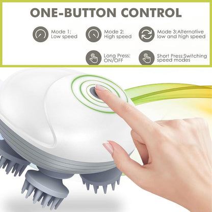 Cat & Dog Electric Massager | USB Rechargeable Pet Massage Brush | Relaxing 4-Head Rotating Design for Stress Relief & Improved Blood Flow