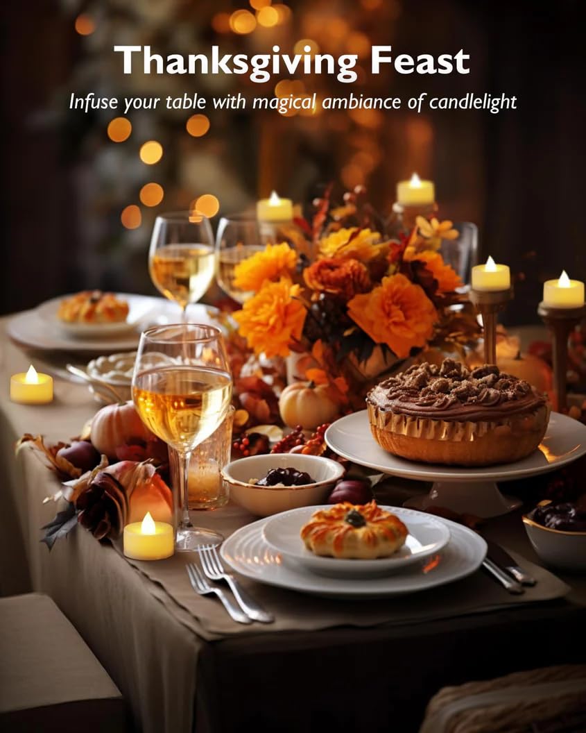 LED Tea Light Candles (Pack of 12) | Yellow LED Diyas for Home, Temple & Eco-Friendly Diwali Decoration