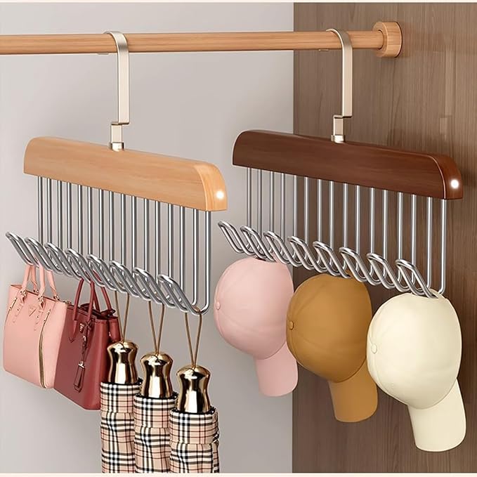 Hanger Anti-Slip Multipurpose Belt Organizer for Shawls, Purses, Scarves & Ties | Round Hook Design for Closet Storage