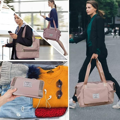 Waterproof Foldable Travel Duffel Bag – Lightweight Carry-On Luggage Tote for Gym, Sports, Weekend Trips & Travel