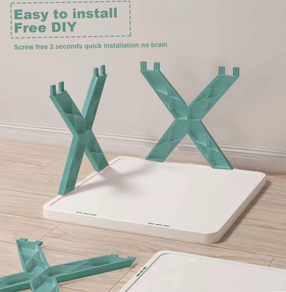 Plastic 4-Layer Foldable Shoe Rack – Multi-Color Storage Organizer for Shoes, Slippers & Home Essentials