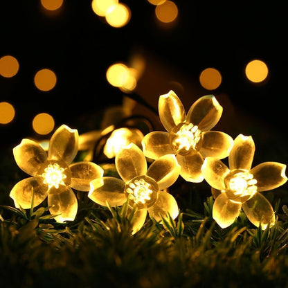 Silicone Flower LED String Fairy Lights | Warm White | Indoor & Outdoor Decorative Light for Home, Balcony, Garden, Festivals & Parties (Pack of 1)