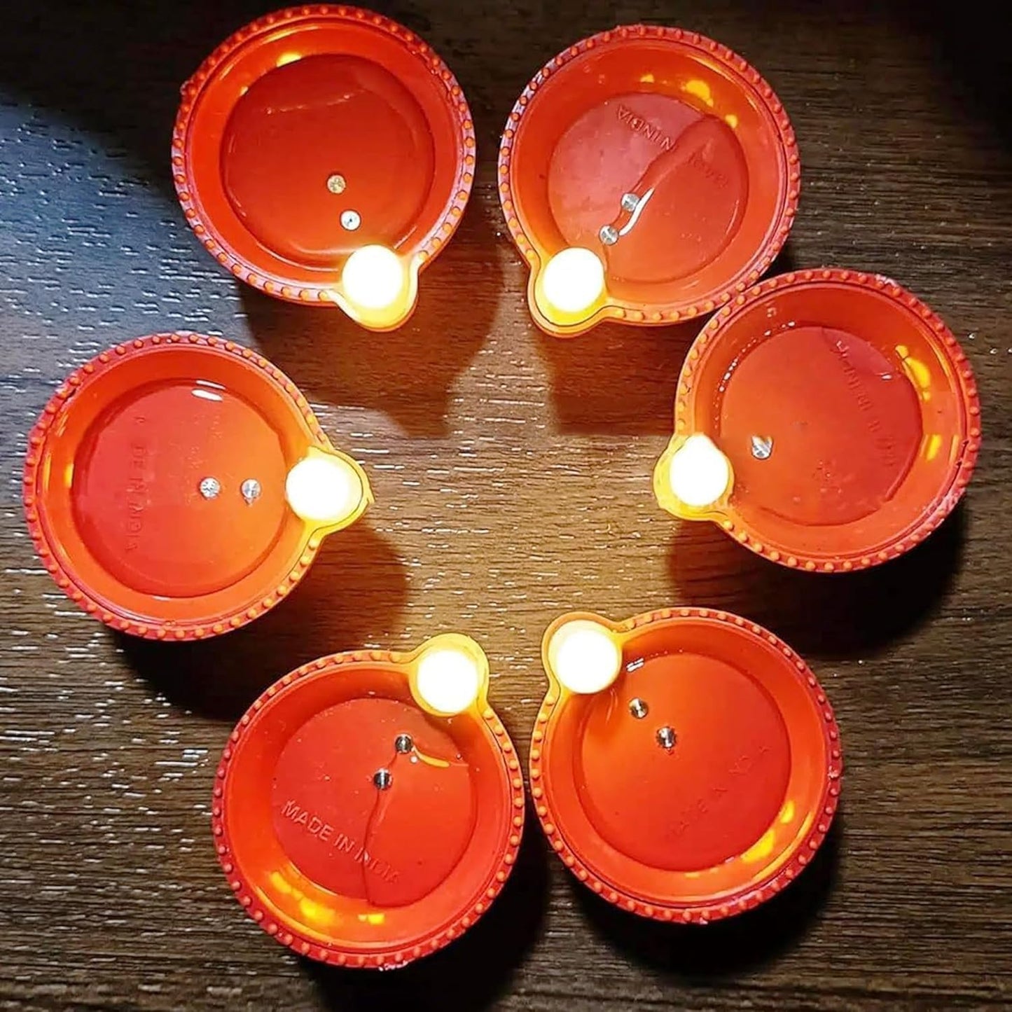 Water Sensor Floating LED Diya (Pack of 6) | Decorative LED Lamps for Diwali, Home & Festival Decoration