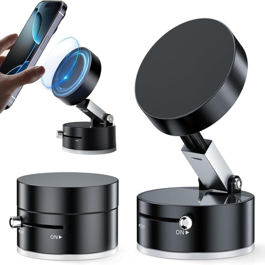 Vacuum Magnetic Suction Phone Holder – Universal Car Mount for Smartphones