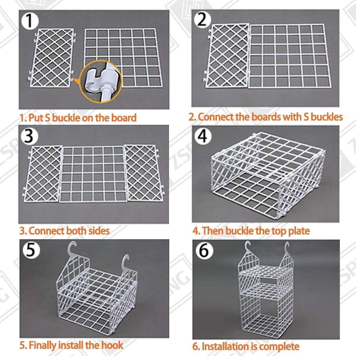 5 Layer Folding Clothes Storage Rack – Hanging Wardrobe Organizer for Students, Dormitory & Home | Foldable Plastic Closet Shelves (White)
