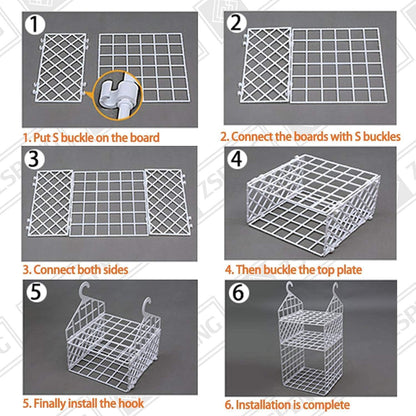 5 Layer Folding Clothes Storage Rack – Hanging Wardrobe Organizer for Students, Dormitory & Home | Foldable Plastic Closet Shelves (White)