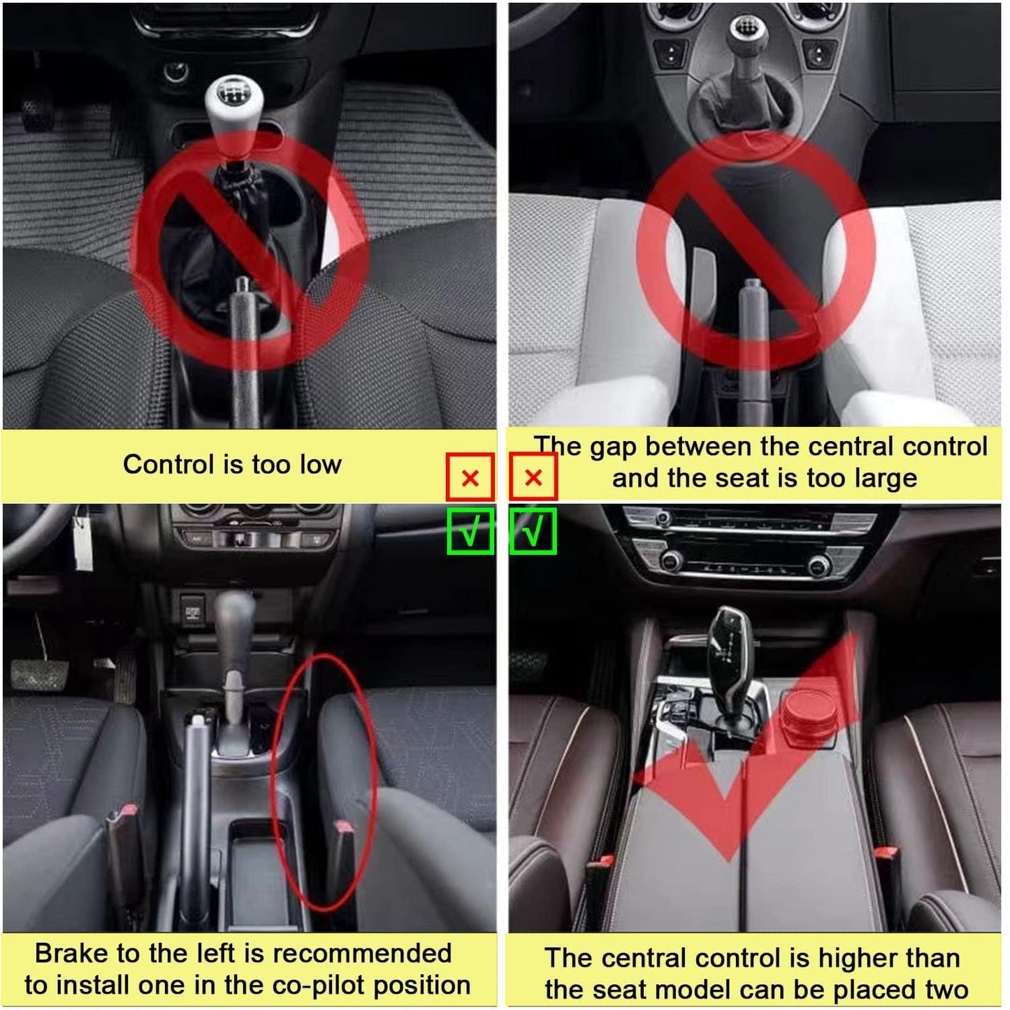 Leather Car Seat Gap Filler Organizer – Console Side Pocket with Bottle/Can Holder (Pack of 1)