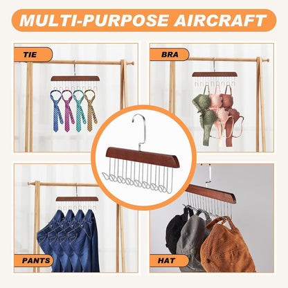 Hanger Anti-Slip Multipurpose Belt Organizer for Shawls, Purses, Scarves & Ties | Round Hook Design for Closet Storage