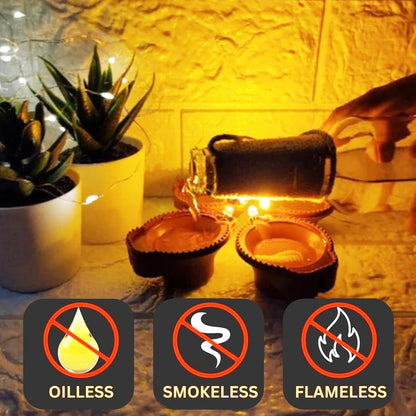 Water Sensor Floating LED Diya (Pack of 6) | Decorative LED Lamps for Diwali, Home & Festival Decoration