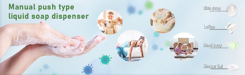 Wall-Mount Liquid Shampoo & Shower Gel Dispenser – Hand Pump for Hotel, Bathroom, or Home (White)