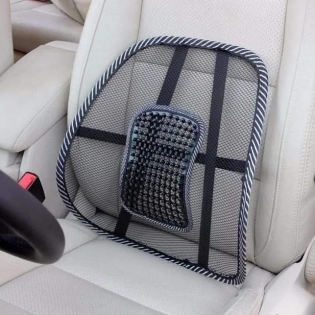 Car Back Seat Supporter Lumbar Chair | Ergonomic Cushion for Lumbar Support & Comfortable Driving | Adjustable & Breathable for All Cars
