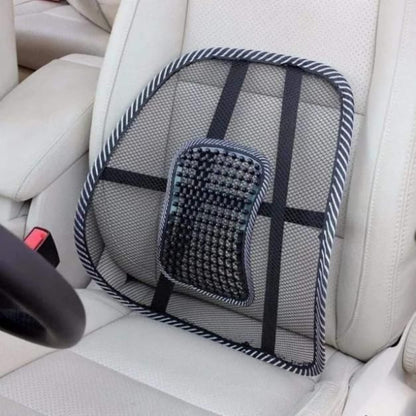 Car Back Seat Supporter Lumbar Chair | Ergonomic Cushion for Lumbar Support & Comfortable Driving | Adjustable & Breathable for All Cars