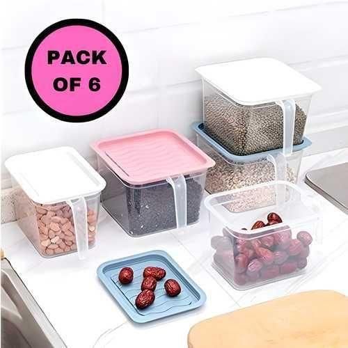 Unbreakable Kitchen Storage Baskets – Multipurpose Plastic Organizers for Home, Pantry & Office (Pack of 6)