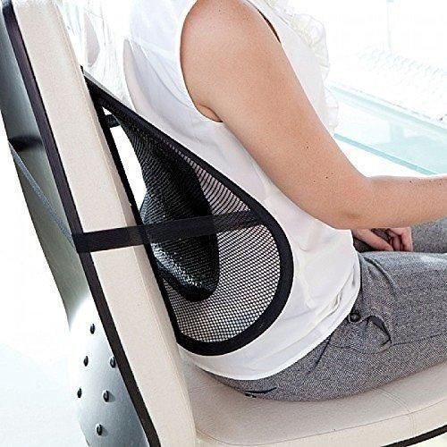 Car Back Seat Supporter Lumbar Chair | Ergonomic Cushion for Lumbar Support & Comfortable Driving | Adjustable & Breathable for All Cars
