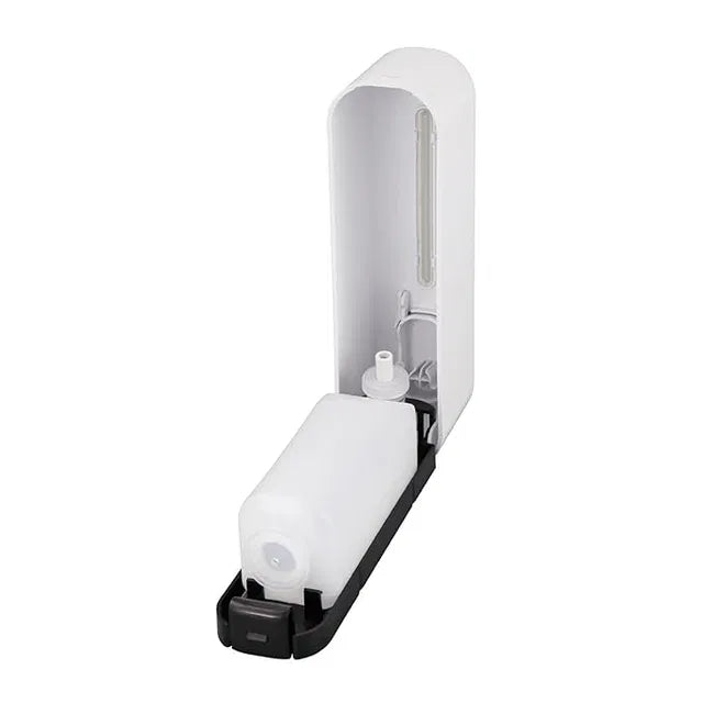 Wall-Mount Liquid Shampoo & Shower Gel Dispenser – Hand Pump for Hotel, Bathroom, or Home (White)