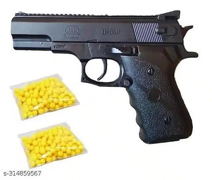 Action Force Toy Gun – Safe Plastic Bullets, Black & Yellow