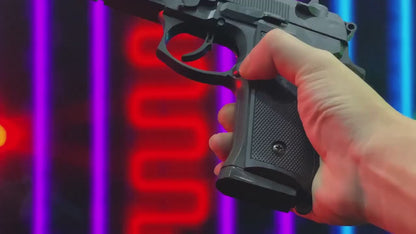 Action Force Toy Gun – Safe Plastic Bullets, Black & Yellow